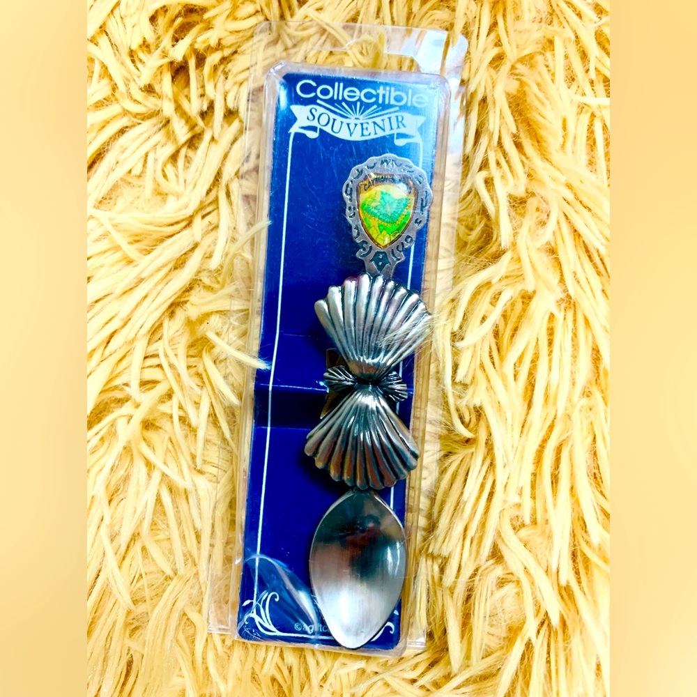 Cayman Islands Collectible Souvenir silver Spoon with Shell Design